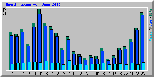 Hourly usage for June 2017